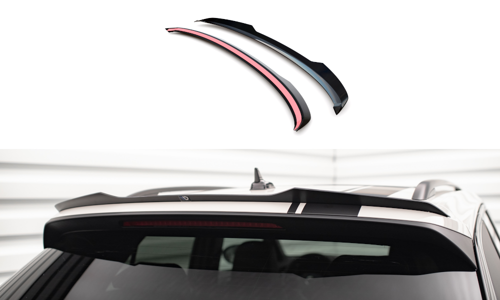 Maxton Design Spoiler CAP passend für VW T-Roc R / R-Line Mk1 schwarz Hochglanz