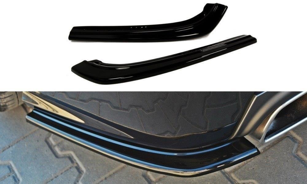 Maxton Design Heck Ansatz Flaps Diffusor passend für Audi A8 W12 D3 schwarz Hochglanz