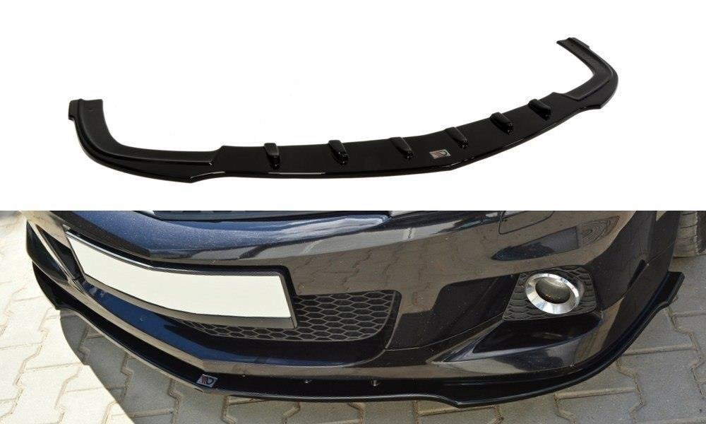 Maxton Design Street+ Spoilerlippe Front Ansatz passend für OPEL ASTRA H (passend für OPC / VXR) schwarz Hochglanz