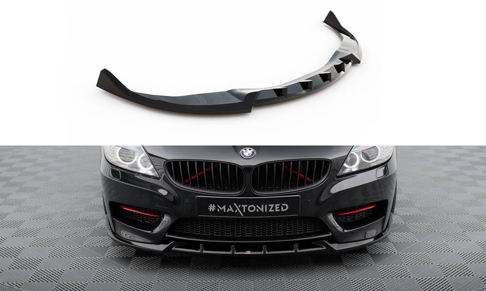 Maxton Design Street+ Spoilerlippe Front Ansatz passend für BMW Z4 M-Paket E89 Facelift schwarz Hochglanz