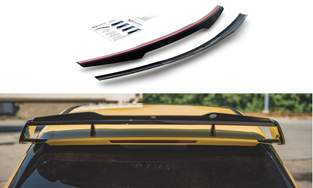 Maxton Design Spoiler CAP passend für Mercedes-AMG A 45 S W177 schwarz Hochglanz