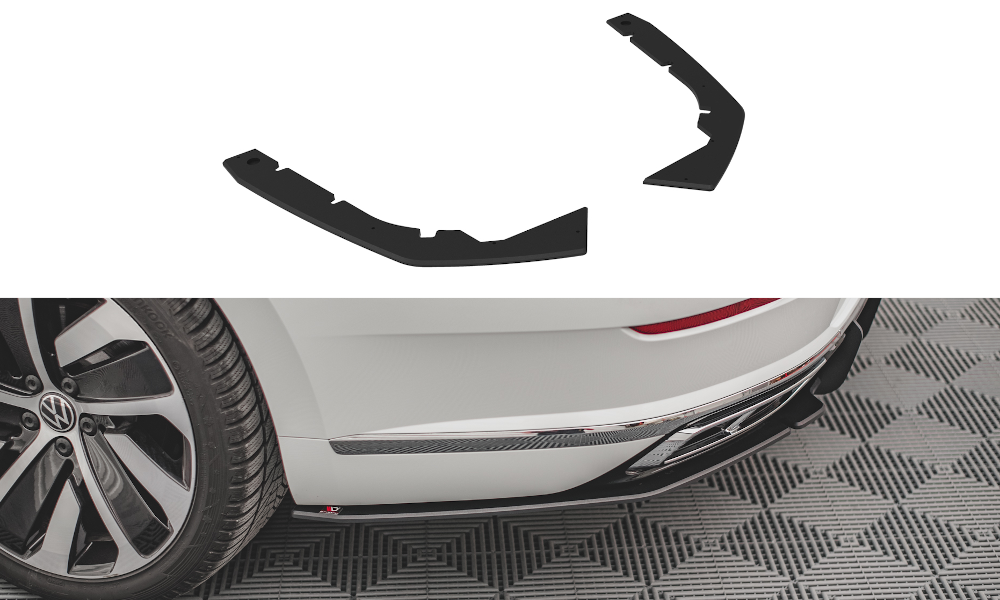 Maxton Design Street Pro Heck Ansatz Flaps Diffusor passend für VW Arteon Limousine / Shooting Brake R-Line Mk1 Facelift