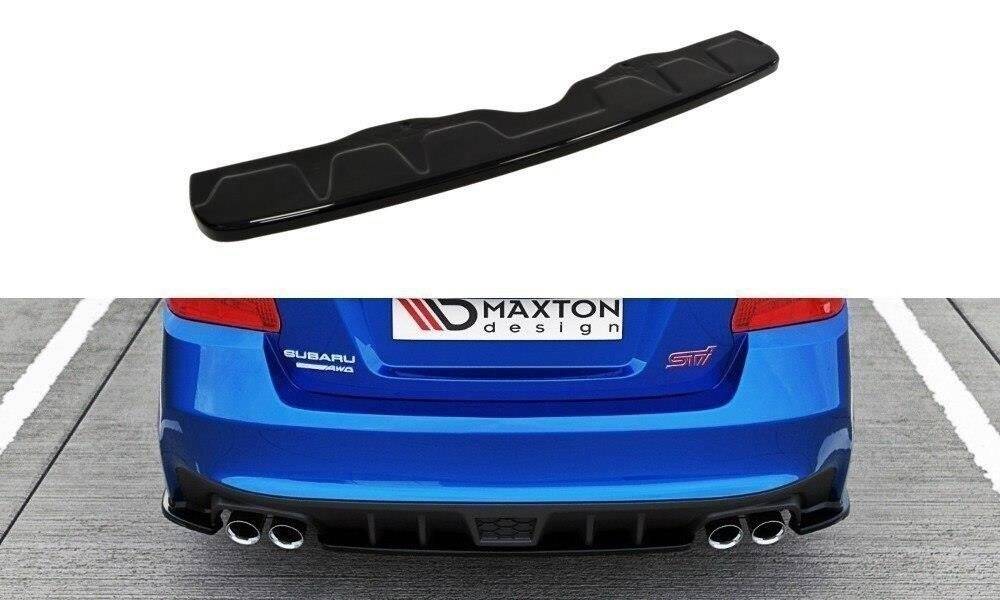 Maxton Design Street+ Spoilerlippe Front Ansatz V.1 passend für Subaru Impreza WRX STI Mk4 / Mk4 Facelift schwarz Hochglanz