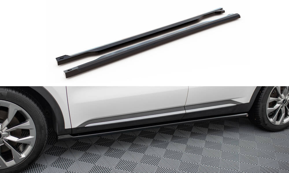 Maxton Design Street+ Seitenschweller Leisten passend für Kia Sorento Mk4 schwarz Hochglanz