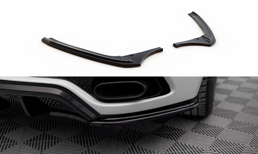 Maxton Design Heck Ansatz Flaps Diffusor V.2 passend für Maserati Granturismo Mk1 schwarz Hochglanz