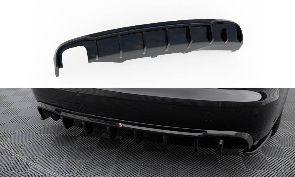 Maxton Design Diffusor Heck Ansatz passend für Audi A4 B8 (Doppelauspuff li.)