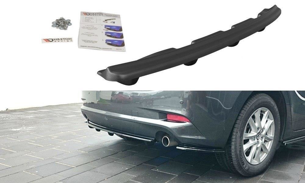 Maxton Design Heckansatz Mazda 3 BN (Mk3) Facelift DTM LOOK schwarz Hochglanz für Mazda 3 Mk3 Facelift