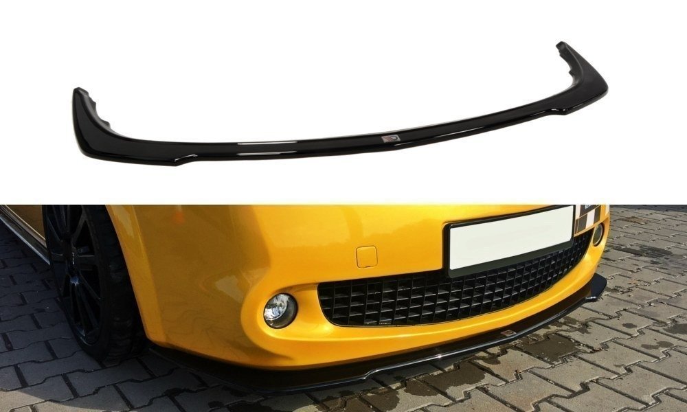 Maxton Design Street+ Spoilerlippe Front Ansatz passend für RENAULT MEGANE II RS schwarz Hochglanz
