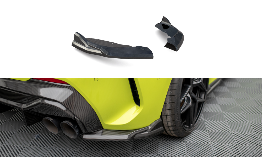 Maxton Design Prepreg Carbon Fiber Heck Ansatz Flaps Diffusor passend für BMW 1er M-Paket / M135i / 128ti F40