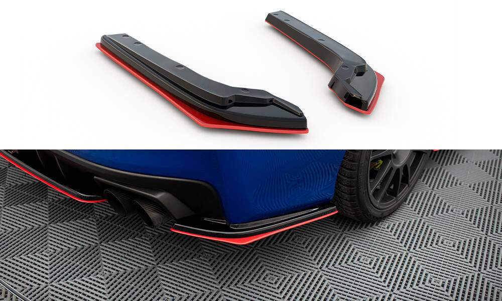 Maxton Design Heck Ansatz Flaps Diffusor V.2 passend für SUBARU WRX STI schwarz Hochglanz