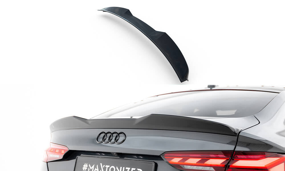Maxton Design Spoiler CAP 3D passend für Audi A5 Sportback F5 schwarz Hochglanz