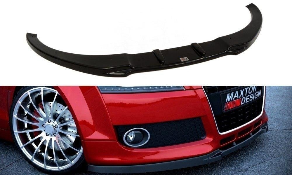 Maxton Design Street+ Spoilerlippe Front Ansatz V.1 passend für Audi TT 8J schwarz Hochglanz
