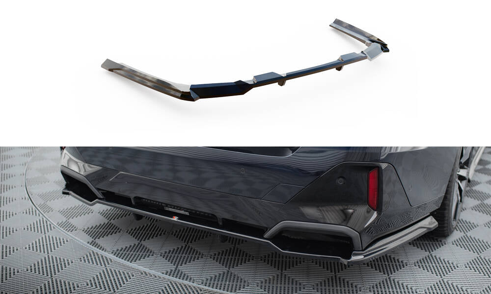 Maxton Design Street+ Mittlerer Diffusor RACE passend für V.1 BMW 5er / i5 M-Paket Limousine / Touring G60 / G61 schwarz Hochglanz