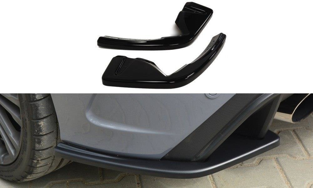 Maxton Design Heck Ansatz Flaps Diffusor passend für Ford Focus RS Mk3 schwarz Hochglanz