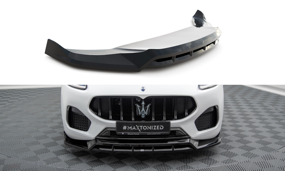 Maxton Design Street+ Spoilerlippe Front Ansatz passend für Maserati Grecale GT / Modena Mk1 schwarz Hochglanz