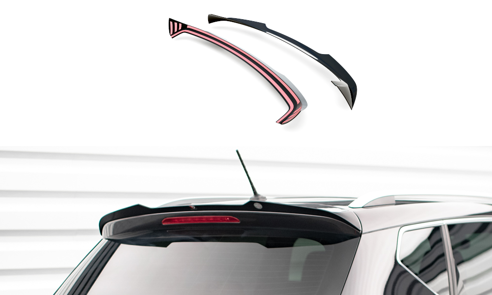 Maxton Design Spoiler CAP passend für Seat Ateca Mk1 schwarz Hochglanz
