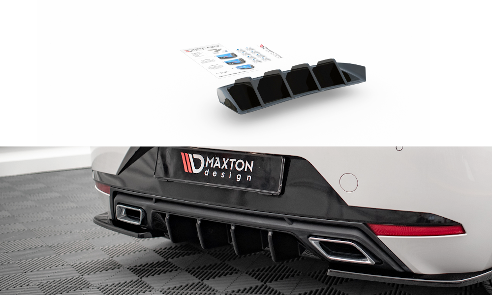 Maxton Design Diffusor Heck Ansatz passend für Seat Ibiza FR/ Standard Mk5 schwarz Hochglanz