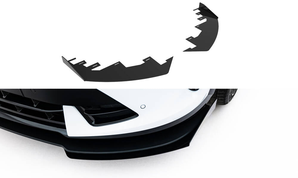 Maxton Design Front Stoßstange Flaps passend für Flaps Cupra Formentor Mk1 Facelift schwarz Hochglanz