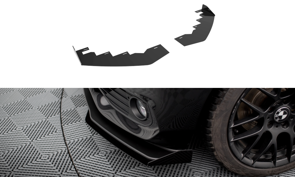 Maxton Design Front Stoßstange Flaps passend für BMW 4er Gran Coupe F36 schwarz Hochglanz