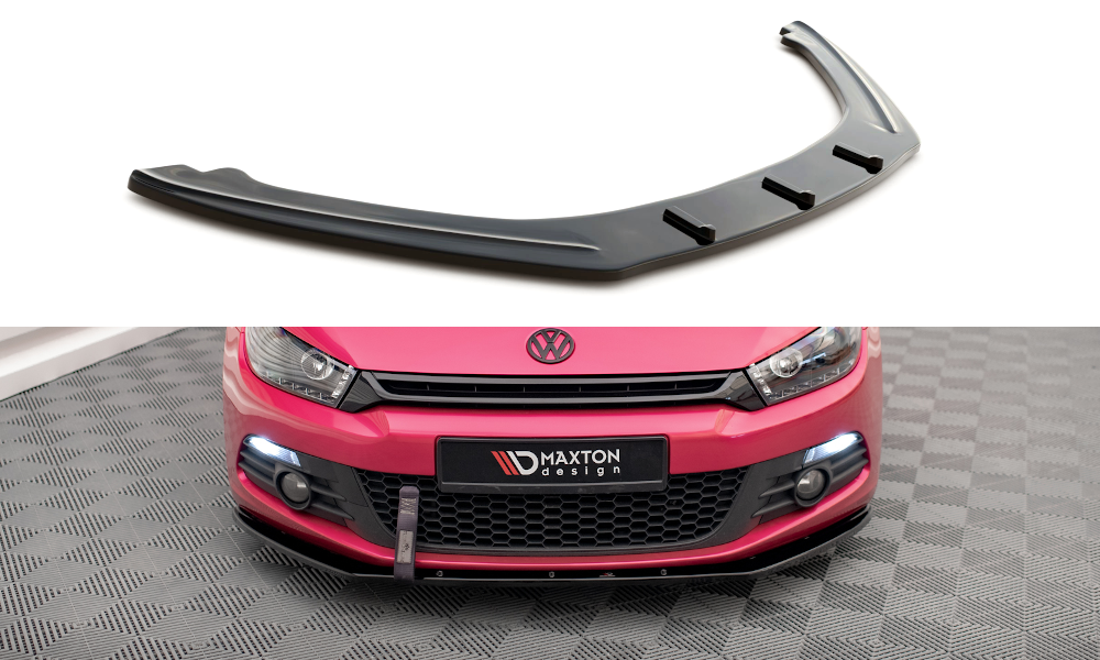 Maxton Design Street+ Spoilerlippe Front Ansatz passend für VW SCIROCCO schwarz Hochglanz