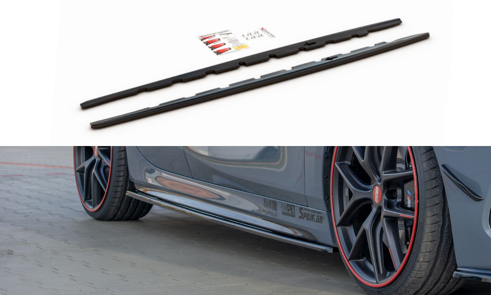 Maxton Design Seitenschweller Ansatz für V.1 für BMW 1er F40 M-Paket/ M135i Carbon Look