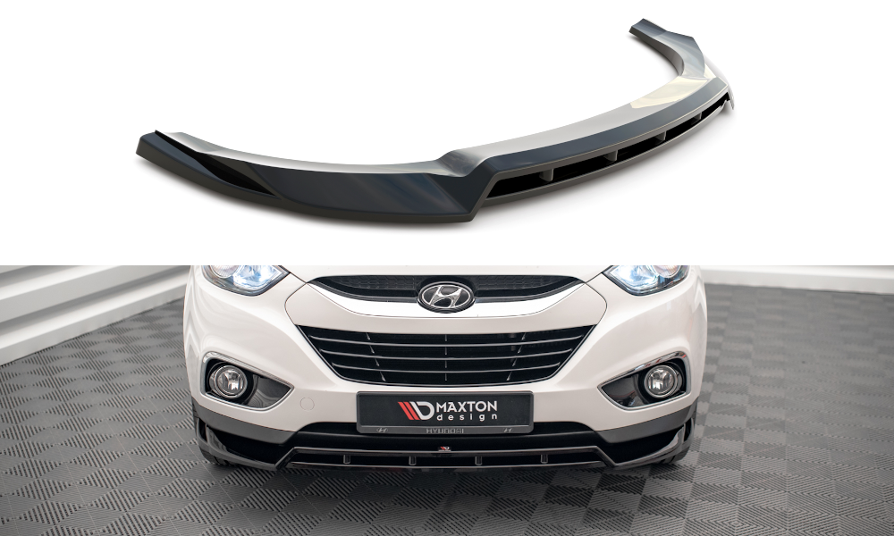 Maxton Design Street+ Spoilerlippe Front Ansatz passend für Hyundai ix35 Mk1 schwarz Hochglanz
