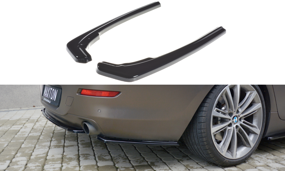 Maxton Design Heck Ansatz Flaps Diffusor passend für BMW 6er GRAN COUPÉ schwarz Hochglanz