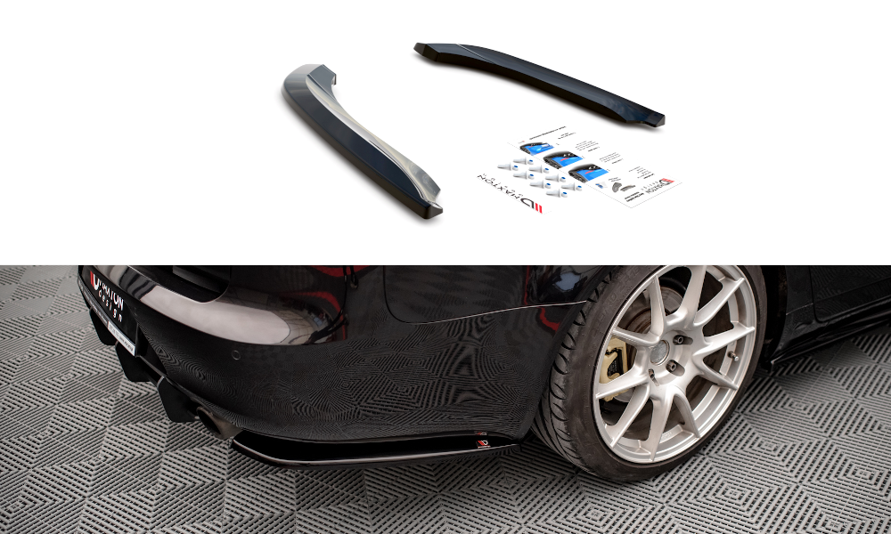 Maxton Design Heck Ansatz Flaps Diffusor passend für Seat Exeo schwarz Hochglanz