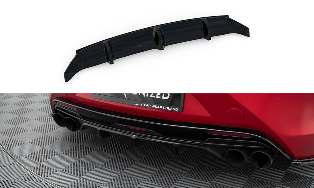 Maxton Design Diffusor Heck Ansatz passend für Lexus LC 500 schwarz Hochglanz