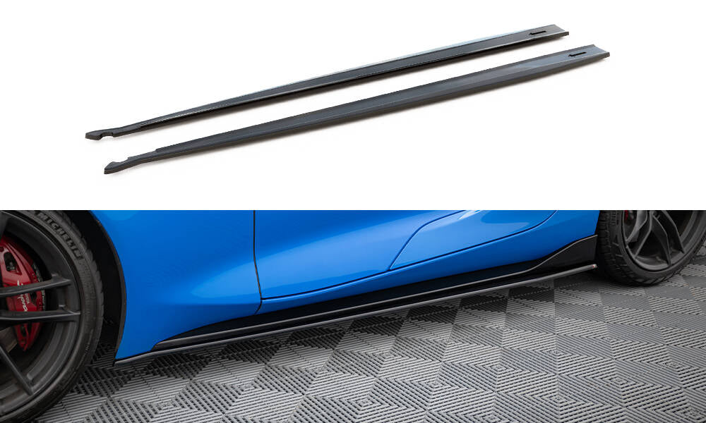 Maxton Design Street+ Seitenschweller Leisten passend für V.1 passend für Toyota Supra Mk5 schwarz Hochglanz