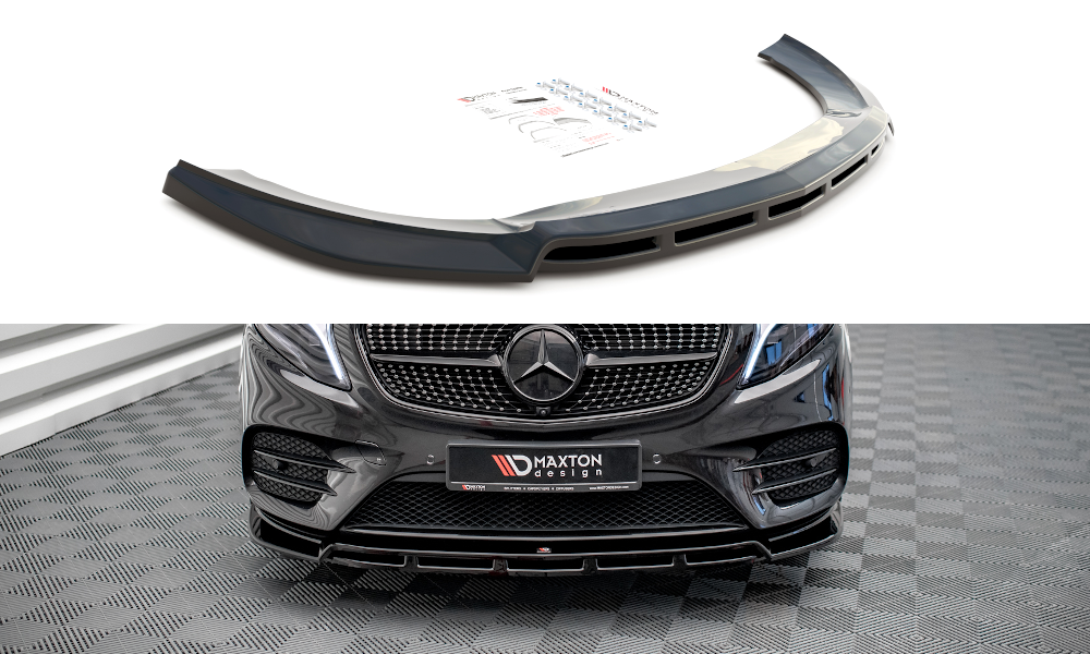 Maxton Design Street+ Spoilerlippe Front Ansatz V.5 passend für Mercedes-Benz V-Klasse AMG-Line W447 schwarz Hochglanz