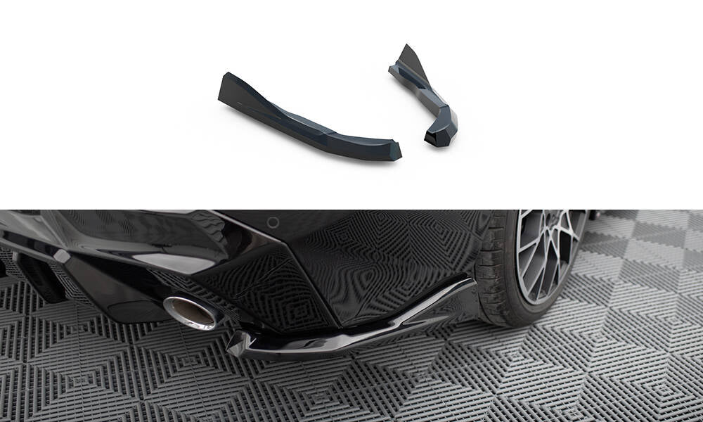 Maxton Design Heck Ansatz Flaps Diffusor V.4 passend für BMW 2 G42 schwarz Hochglanz
