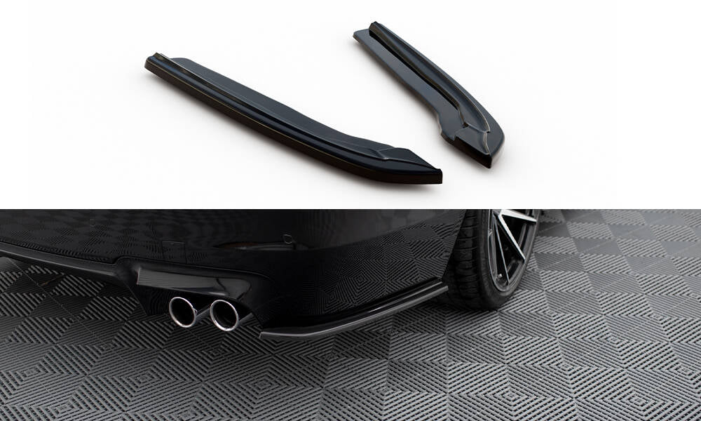 Maxton Design Heck Ansatz Flaps Diffusor passend für BMW M5 F10 schwarz Hochglanz