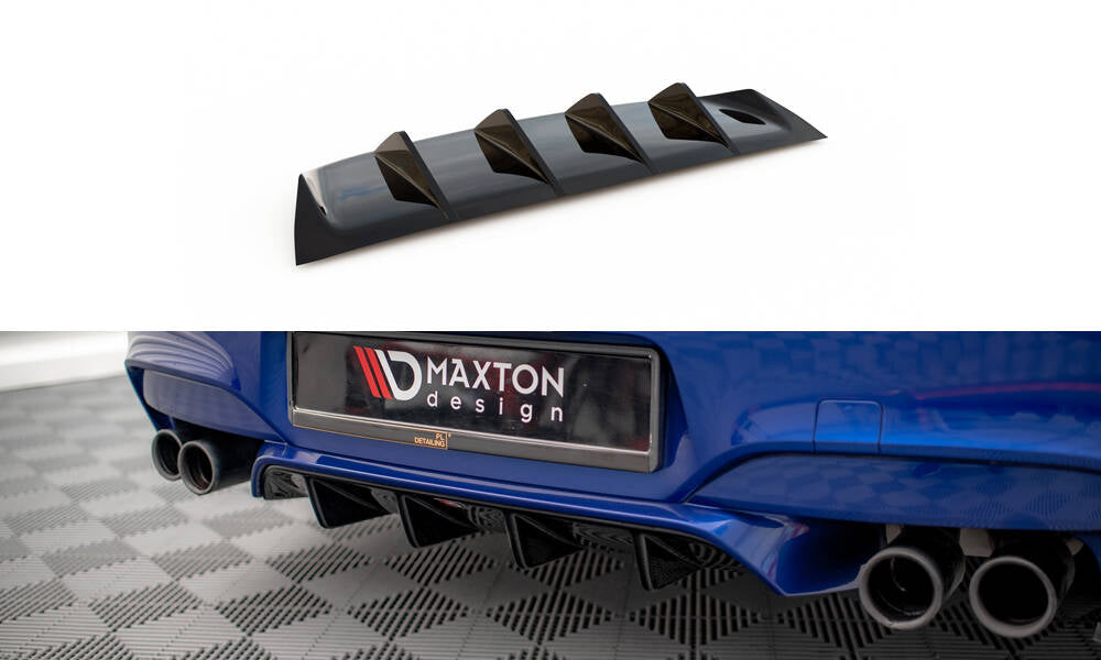 Maxton Design Diffusor Heck Ansatz passend für BMW M6 Gran Coupe / Coupe / Cabriolet F06 / F13 / F12 schwarz Hochglanz
