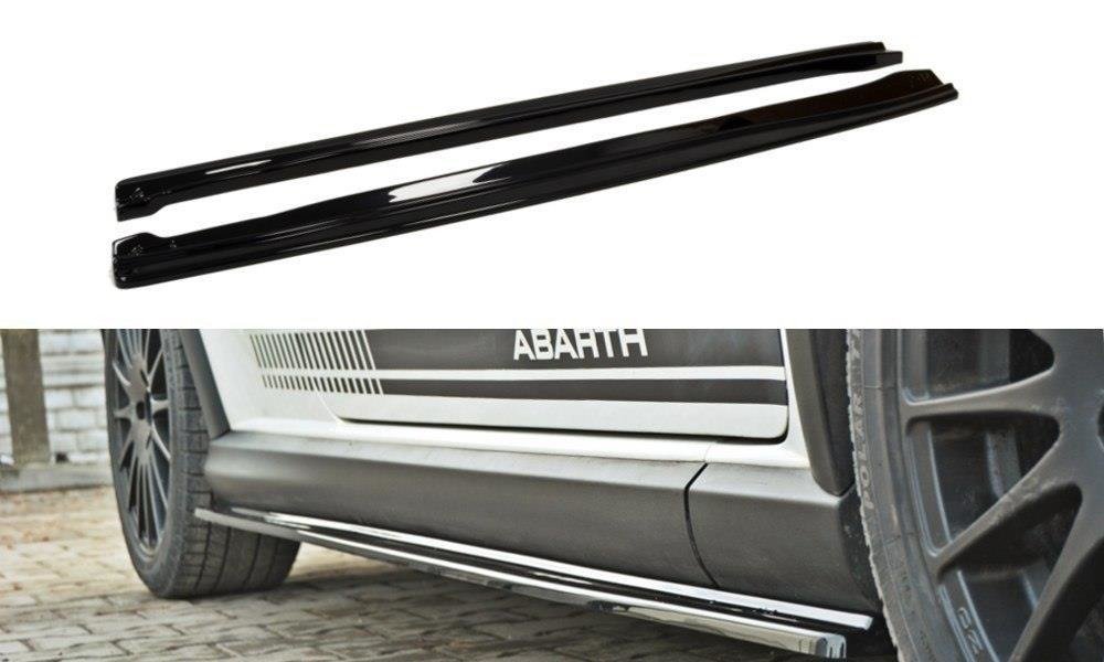 Maxton Design Street+ Seitenschweller Leisten passend für Fiat Grande Punto Abarth schwarz Hochglanz