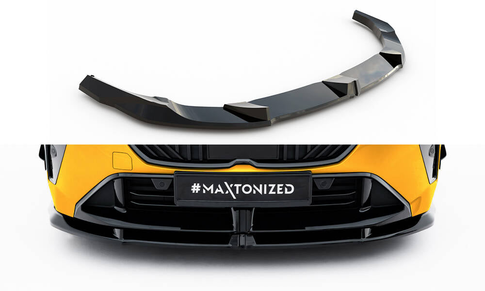 Maxton Design Street+ Spoilerlippe Front Ansatz V.3 passend für BMW 1er M-Paket F70 schwarz Hochglanz