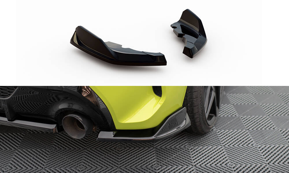Maxton Design Heck Ansatz Flaps Diffusor passend für V.9 BMW 1er M-Paket / M135i F40 schwarz Hochglanz