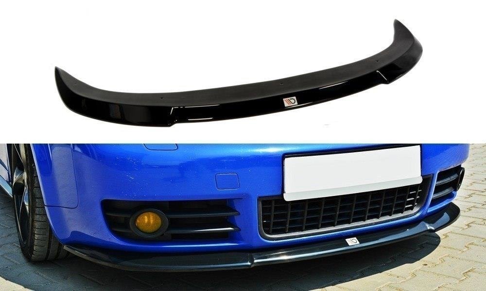 Maxton Design Street+ Spoilerlippe Front Ansatz passend für AUDI S4 B6 schwarz Hochglanz