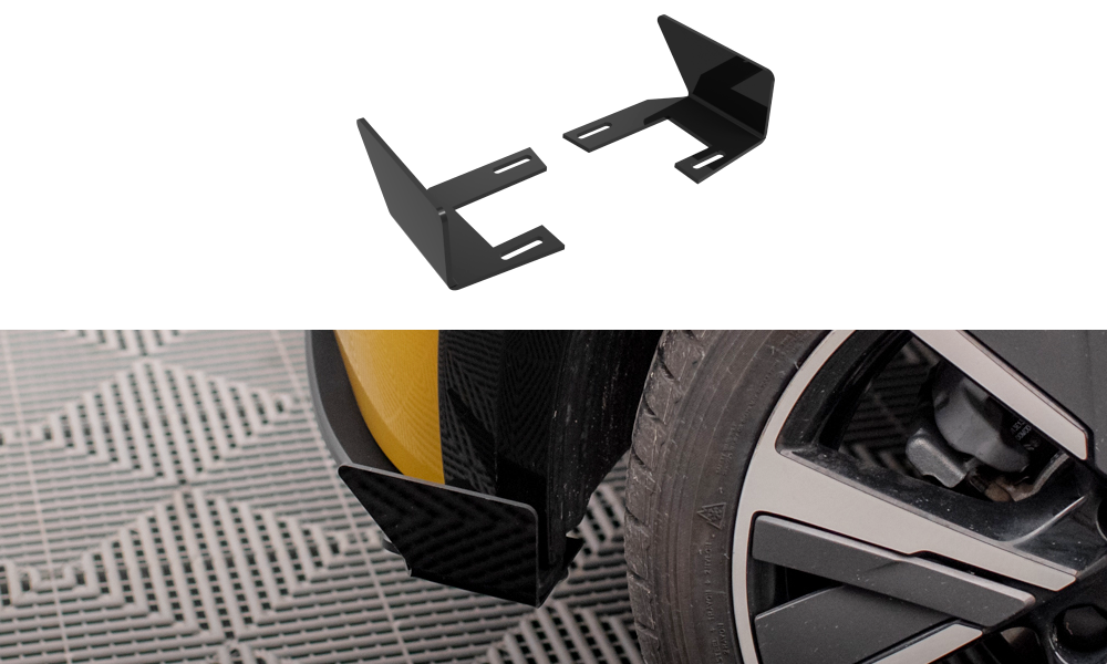 Maxton Design Hintere Seiten Flaps passend für Peugeot 208 GT Mk2 schwarz Hochglanz