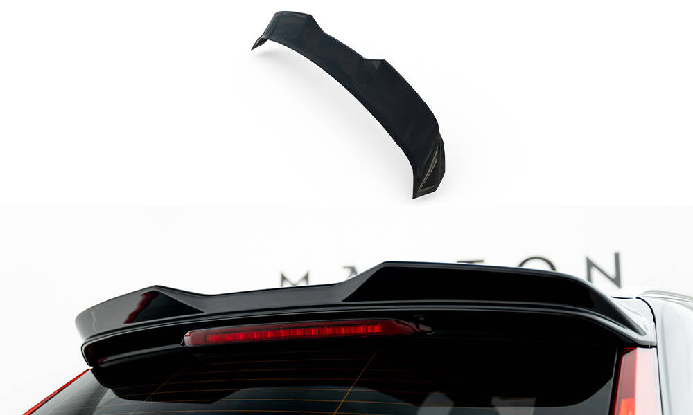 Maxton Design Spoiler CAP 3D passend für Volvo XC60 Mk2 schwarz Hochglanz
