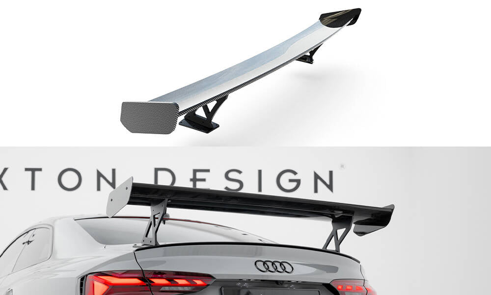Maxton Design Carbon Spoiler With External Brackets Uprights V.1 Audi A5 / A5 S-Line / S5 / RS5 Coupe F5 / F5 Facelift für Audi A5 / S5 / RS5