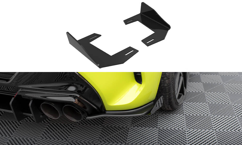 Maxton Design Hintere Seiten Flaps V.2 passend für BMW 1er F40 M-Paket / M135i schwarz Hochglanz