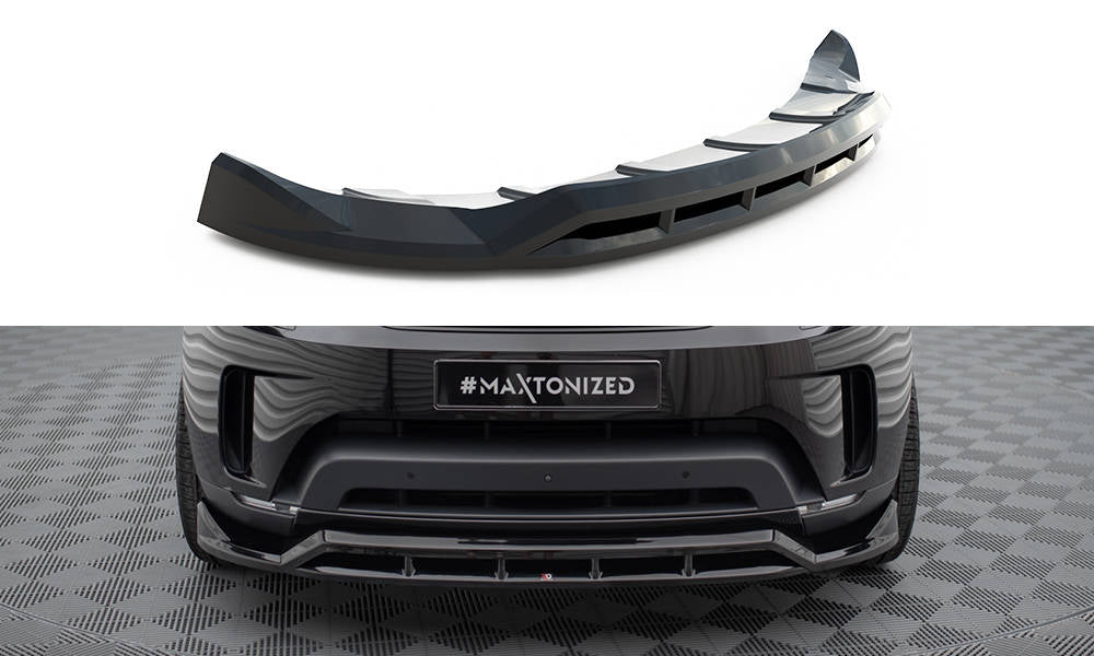 Maxton Design Street+ Spoilerlippe Front Ansatz passend für Land Rover Discovery HSE Mk5 schwarz Hochglanz