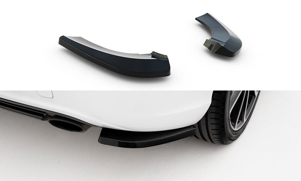 Maxton Design Heck Ansatz Flaps Diffusor passend für Mercedes-Benz B W246 schwarz Hochglanz