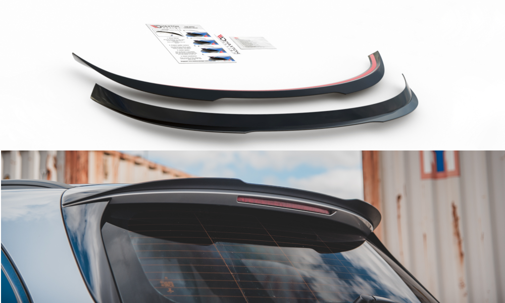 Maxton Design Spoiler CAP V.2 passend für Mercedes-Benz E Kombi S213 schwarz Hochglanz
