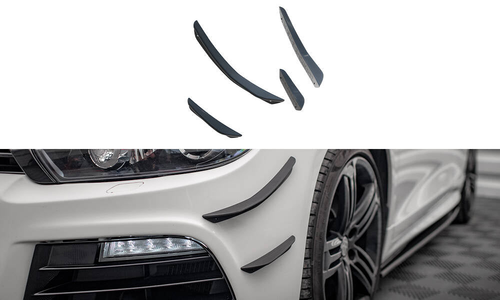 Maxton Design Stoßstangen Flaps Wings vorne Canards passend für VW Scirocco R Mk3