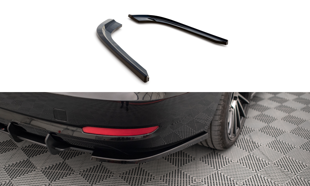 Maxton Design Heck Ansatz Flaps Diffusor passend für BMW 3er GT F34 schwarz Hochglanz