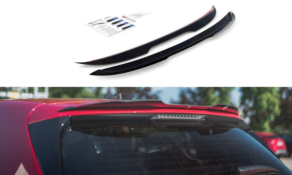 Maxton Design Spoiler CAP passend für Peugeot 308 GT Mk2 Facelift schwarz Hochglanz