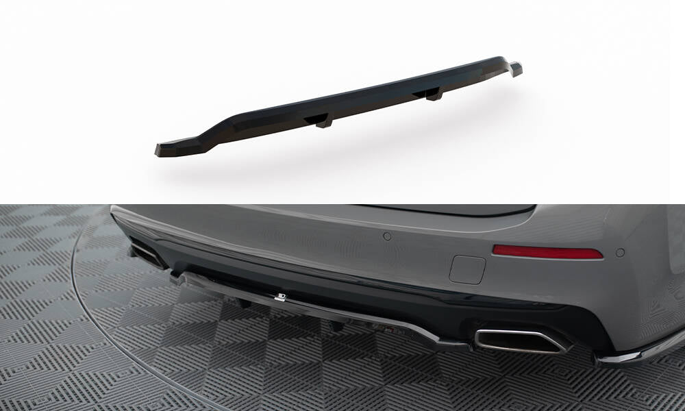 Maxton Design Street+ Mittlerer Diffusor RACE passend für BMW 5er G30 / G31 Facelift schwarz Hochglanz