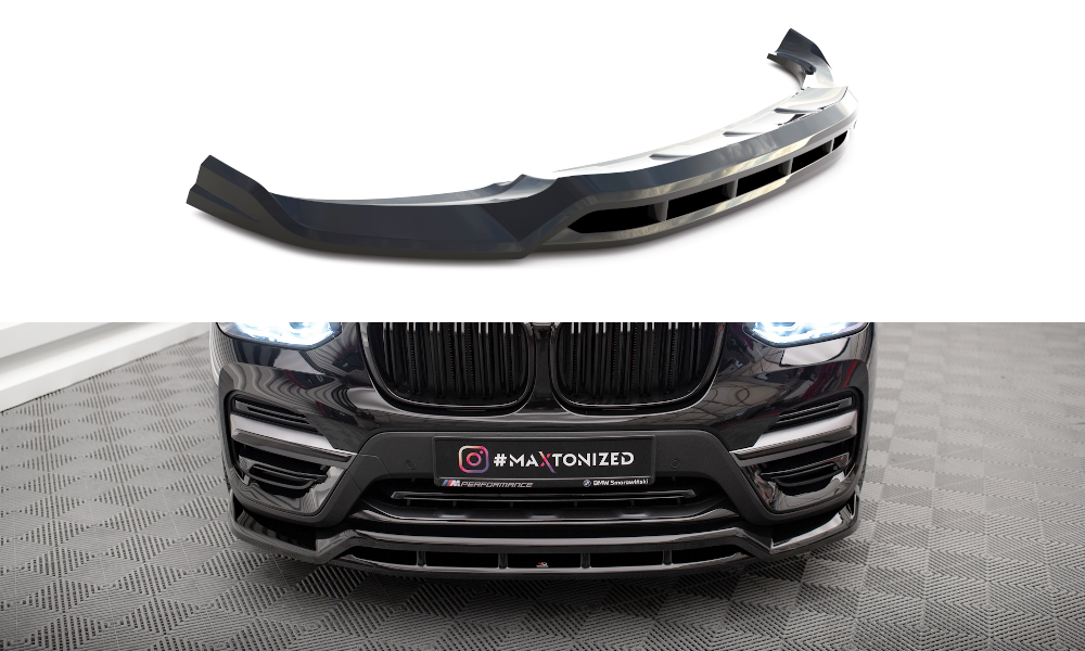 Maxton Design Street+ Spoilerlippe Front Ansatz passend für BMW X3 G01 schwarz Hochglanz